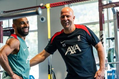 آرني سلوت ومحمد صلاح