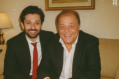 كريم محمود عبد العزيز ووالده 