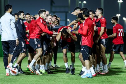 مران الأهلي استعدادًا لمباراة الزمالك 