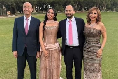 عمرو أديب ولميس الحديدي يحتفلان بخطوبة نجلهما 