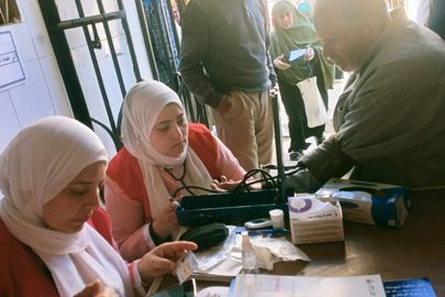 جانب من القافلة الطبية 