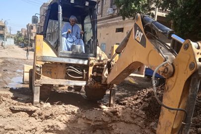 كسر مفاجئ في ماسورة مياه 
