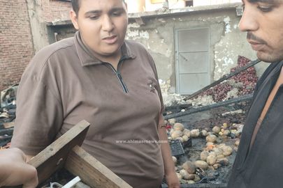 حريق منفذ خضروات وفواكه الإسماعيلية 