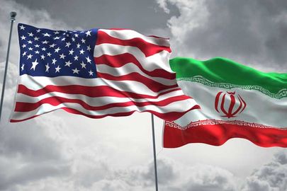 علم إيران وأمريكا
