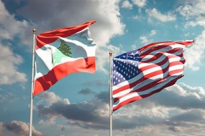 علم لبنان وأمريكا