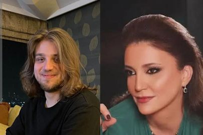 نورا رحال وابنها 