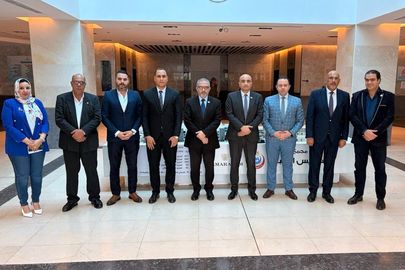 حسام صادق، المدير التنفيذي للهيئة العامة للتأمين الصحي الشامل خلال زيارته للسويس 