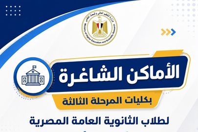 الأماكن الشاغرة في المرحلة الثالثة