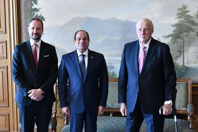 السيسي وملك النرويج هارالد الخامس