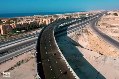 تحويلات مرورية بالطريق الدولي الساحلي بالعلمين الجديدة