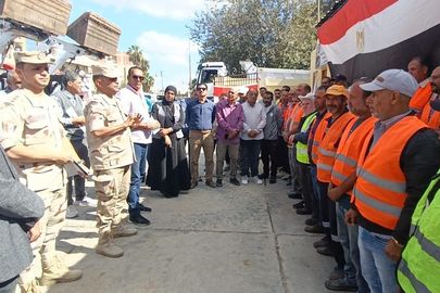 جانب من اصطفاف المعدات