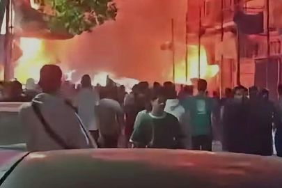 جانب من حريق مطعم بحدائق القبة