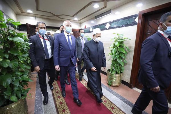 الإمام الأكبر يستقبل الرئيس التونسي في رحاب مشيخة الأزهر