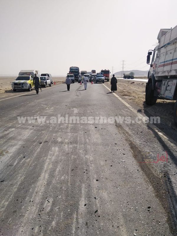 حادث أنقلاب سيارة باسيوط الجديدة 