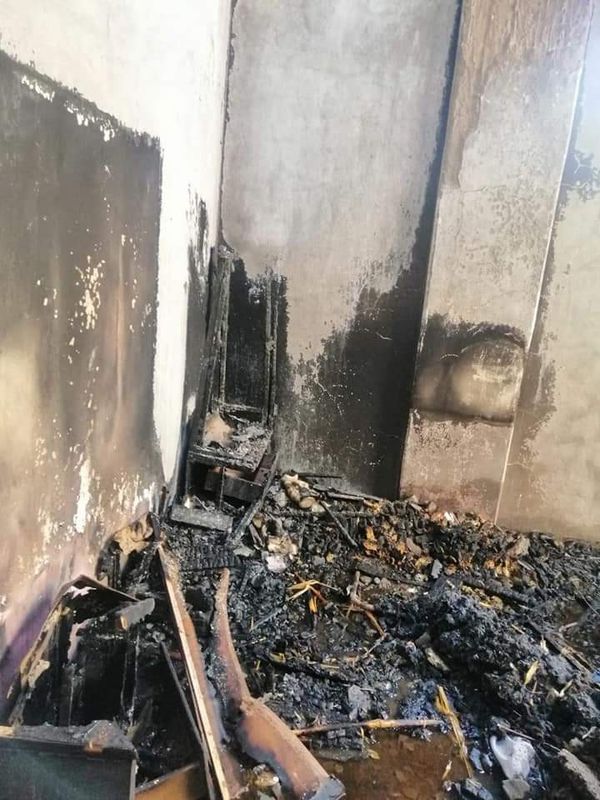 حريق في شقة عريس بسوهاج