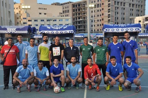 قيادات جامعة كفر الشيخ تتفقد منافسات المهرجان الرياضي الأول للأسر الطلابية