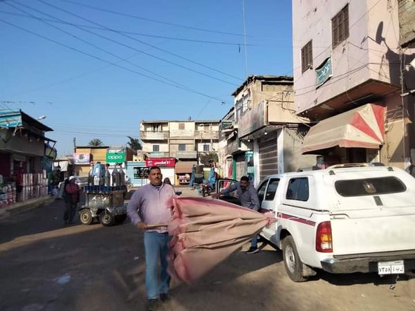 حملات لإزالة الإشغالات اليومية بشوارع مدينة الحامول الحامول بكفر الشيخ 