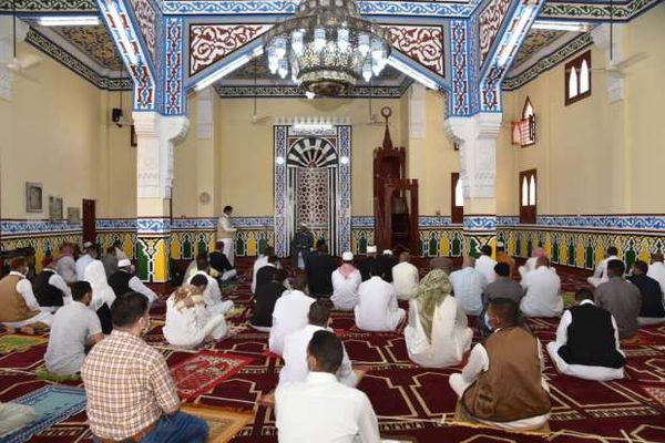 افتتاح مسجد القبلتين بمنطقة سملا بمطروح