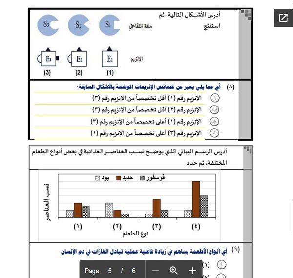  نماذج امتحانات للصف الأول الثانوي 2022 علمي 