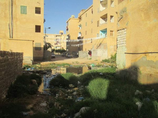 تضرر سكان حي الزهور والشروق بمطروح بسبب عدم استكمال مشروع الصرف الصحي