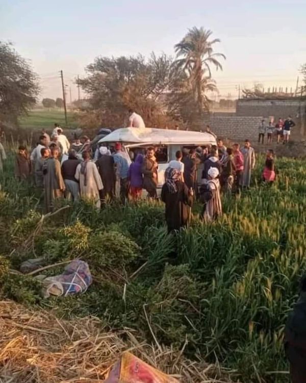 ضحايا حادث انقلاب سيارة دار السلام بسوهاج