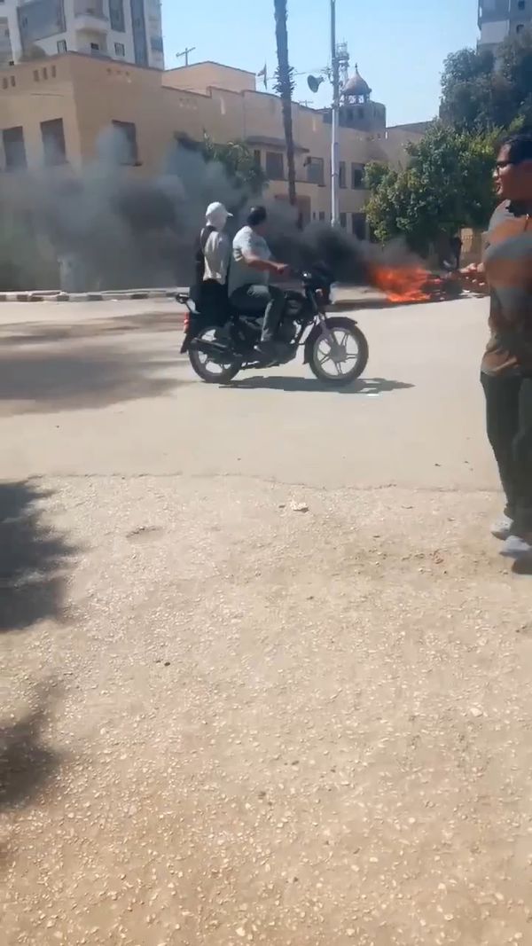 حريق دراجة بخارية بطهطا