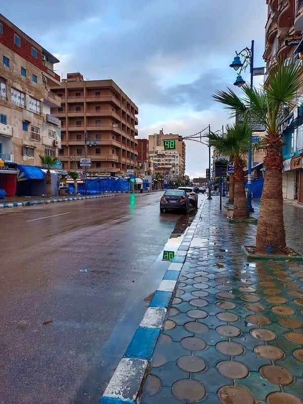 أمطار وسيول علي مدن مطروح والساحل الشمالي