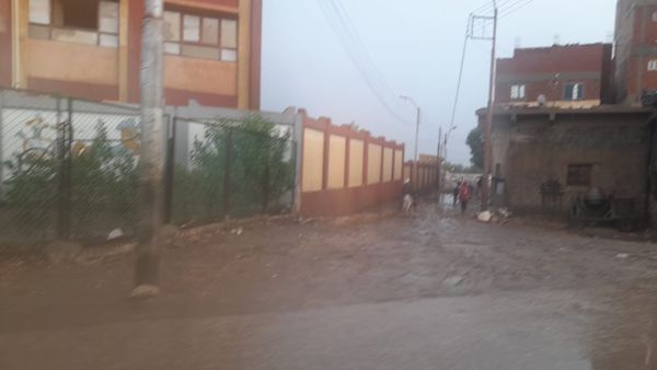 شوارع بنى سويف تمتلئ بمياه الأمطار 