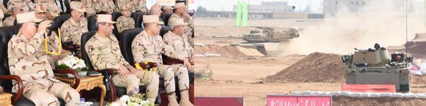 رئيس أركان حرب القوات المسلحة يشهد بياناً عملياً للتكتيكات الصغرى والمهارة فى الميدان 