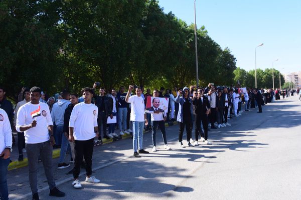 مسيرة دعم الدولة بجامعة سوهاج