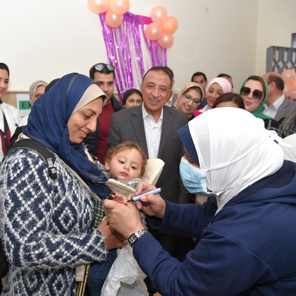 حملة التطعيم ضد شلل الاطفال بالإسكندرية 