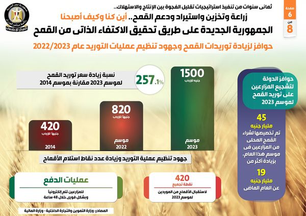 جهود الدولة للاكتفاء الذاتي من محصول القمح