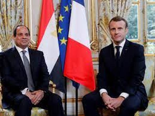 الرئيس السيسي والرئيس الفرنسي ماكرون