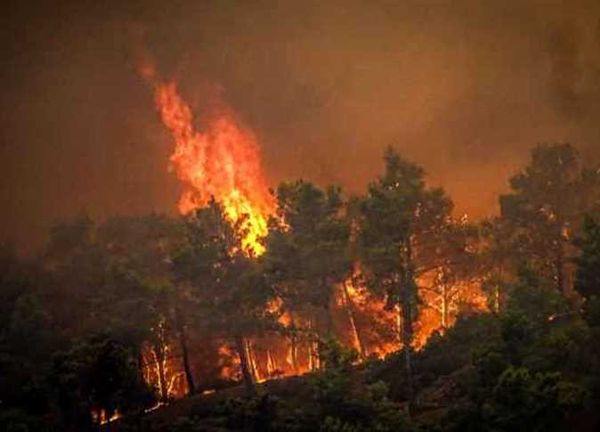 حريق جزيرة رودس اليونانية