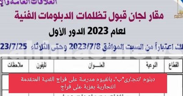 موعد وعنوان لجنة التظلمات بمحافظة الفيوم 