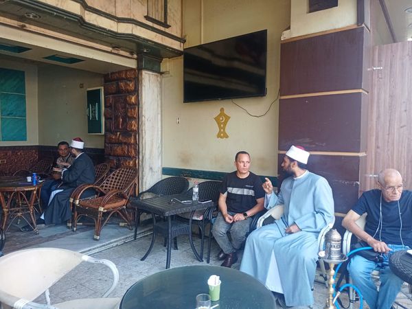 جولة حرة لقافلة البحوث الإسلامية الدعوية علي المقاهي ببورسعيد