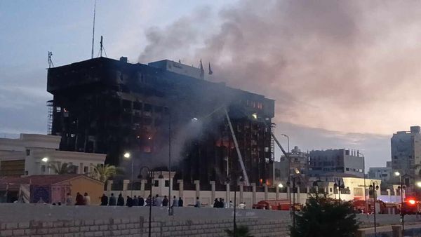 حريق مديرية أمن الإسماعيلية 
