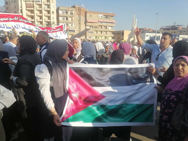 مظاهرات حاشدة بالبحيرة دعما للشعب الفلسطيني 