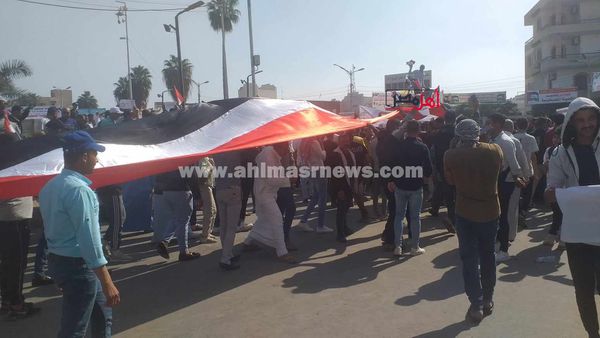 مظاهرات حاشدة لدعم فلسطين بكفر الشيخ 