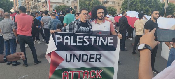 مظاهرات سلمية لدعم القضية الفلسطينية في الإسماعيلية 