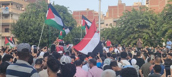 مظاهرات سلمية لدعم القضية الفلسطينية في الإسماعيلية 