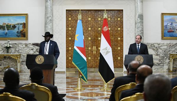 رئيس جنوب السودان سيلفا كير والسيسي