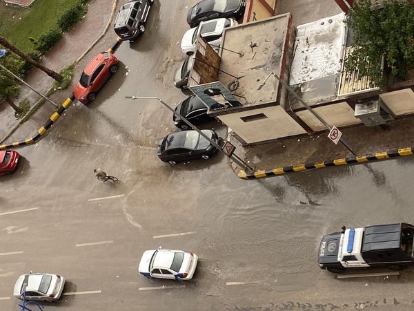 سقوط امطار غزيرة على محافظة بورسعيد 