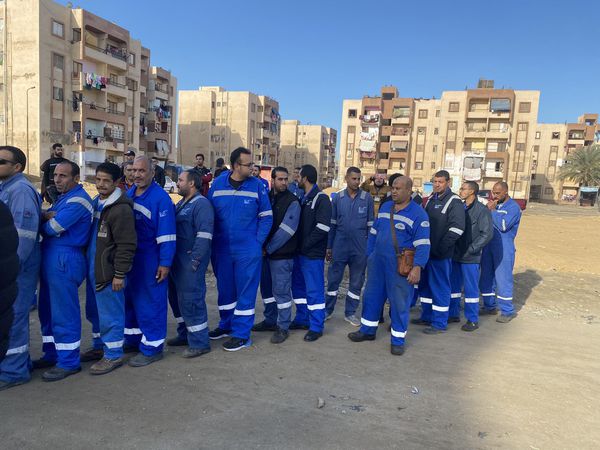 عمال شركات البترول أمام لجنة شهداء بورسعيد بالمناصرة 