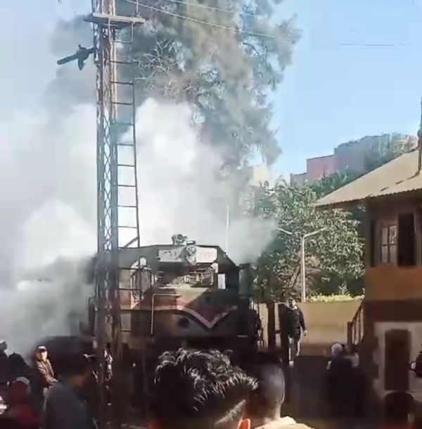 حريق بديزل قطار