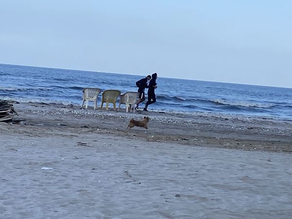 ممارسة الرياضة علىً شاطىء بورسعيد 