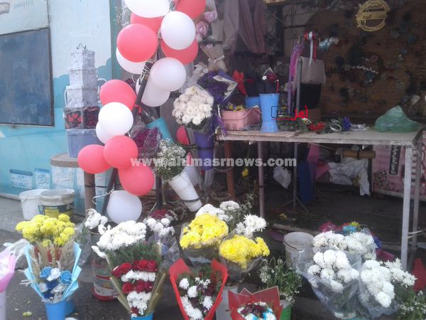 محل لبيع الورد والزهور بميدان الزراعيين بمحافظة بنى سويف 