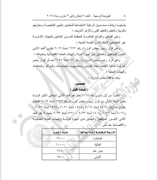 قرارات مجلس الوزراء