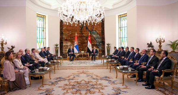 المباحثات المصرية الصربية بالاتحادية 