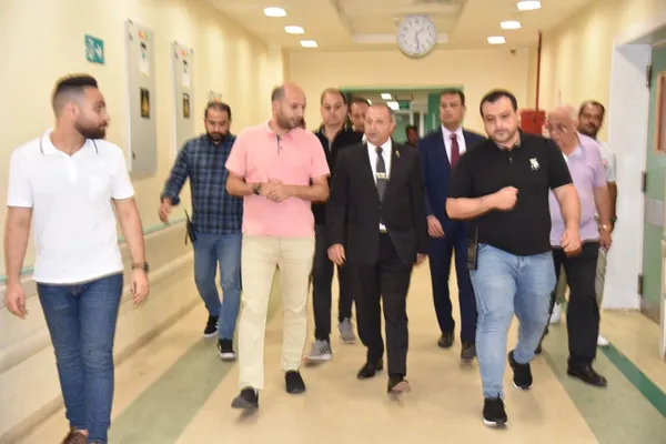 محافظ بورسعيد فى زيارة لمستشفى السلام 
